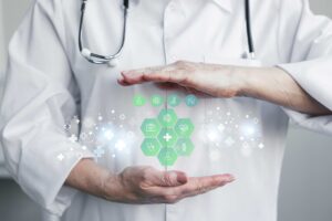 Couple receiving reproductive carrier screening consultation before pregnancy planning